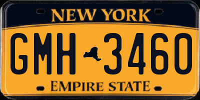 NY license plate GMH3460