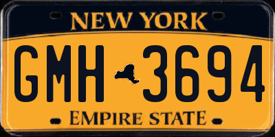 NY license plate GMH3694