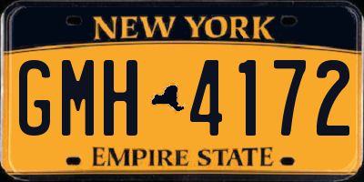 NY license plate GMH4172