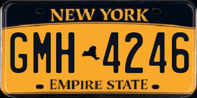 NY license plate GMH4246