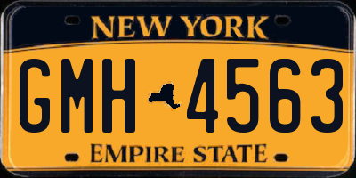 NY license plate GMH4563