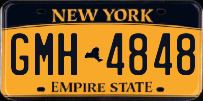 NY license plate GMH4848