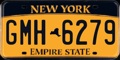 NY license plate GMH6279