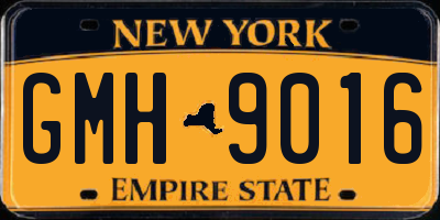 NY license plate GMH9016