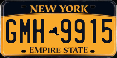NY license plate GMH9915