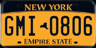 NY license plate GMI0806