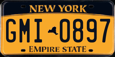 NY license plate GMI0897