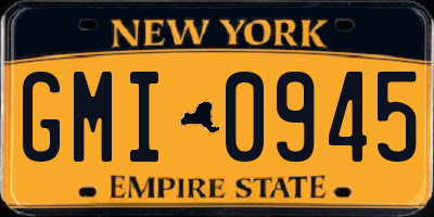 NY license plate GMI0945