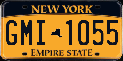 NY license plate GMI1055