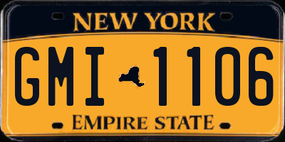 NY license plate GMI1106