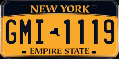 NY license plate GMI1119