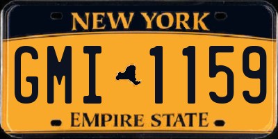 NY license plate GMI1159
