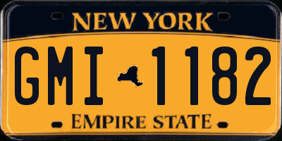 NY license plate GMI1182