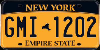 NY license plate GMI1202