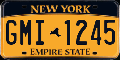 NY license plate GMI1245