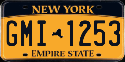 NY license plate GMI1253