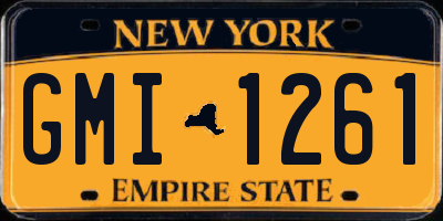 NY license plate GMI1261