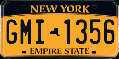NY license plate GMI1356