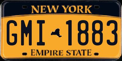 NY license plate GMI1883