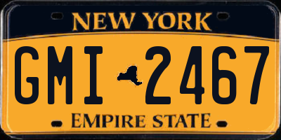 NY license plate GMI2467