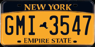 NY license plate GMI3547