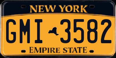 NY license plate GMI3582