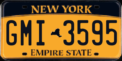 NY license plate GMI3595