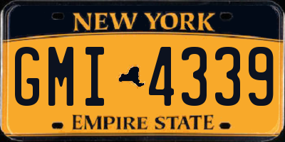 NY license plate GMI4339