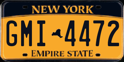 NY license plate GMI4472