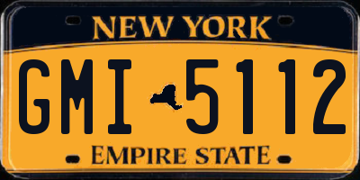 NY license plate GMI5112