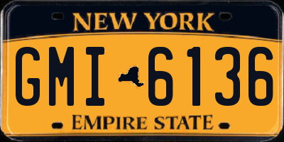NY license plate GMI6136