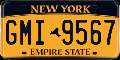 NY license plate GMI9567