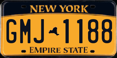 NY license plate GMJ1188