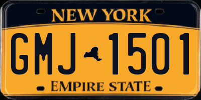 NY license plate GMJ1501