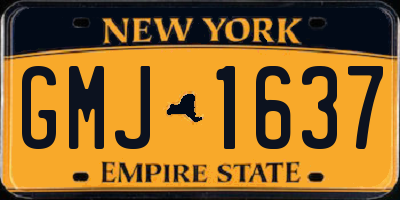 NY license plate GMJ1637
