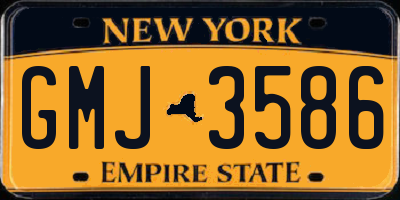 NY license plate GMJ3586