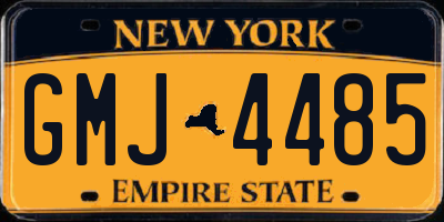 NY license plate GMJ4485