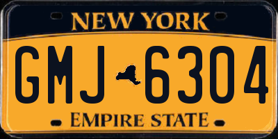 NY license plate GMJ6304