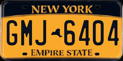NY license plate GMJ6404
