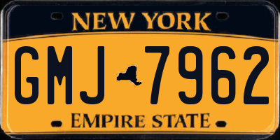 NY license plate GMJ7962