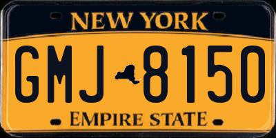 NY license plate GMJ8150