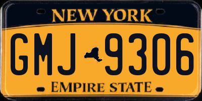NY license plate GMJ9306