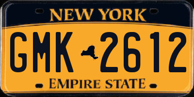 NY license plate GMK2612