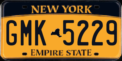 NY license plate GMK5229
