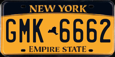 NY license plate GMK6662