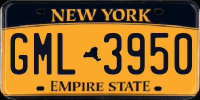 NY license plate GML3950