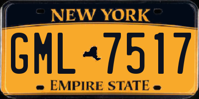 NY license plate GML7517