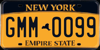 NY license plate GMM0099