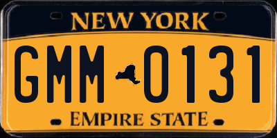 NY license plate GMM0131