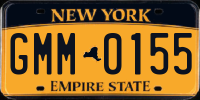 NY license plate GMM0155